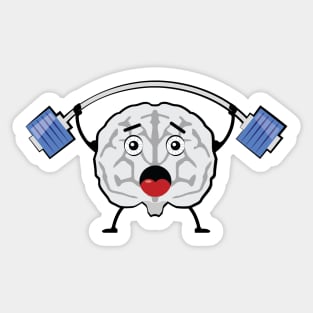 Brain Weightlifter - Funny Sticker